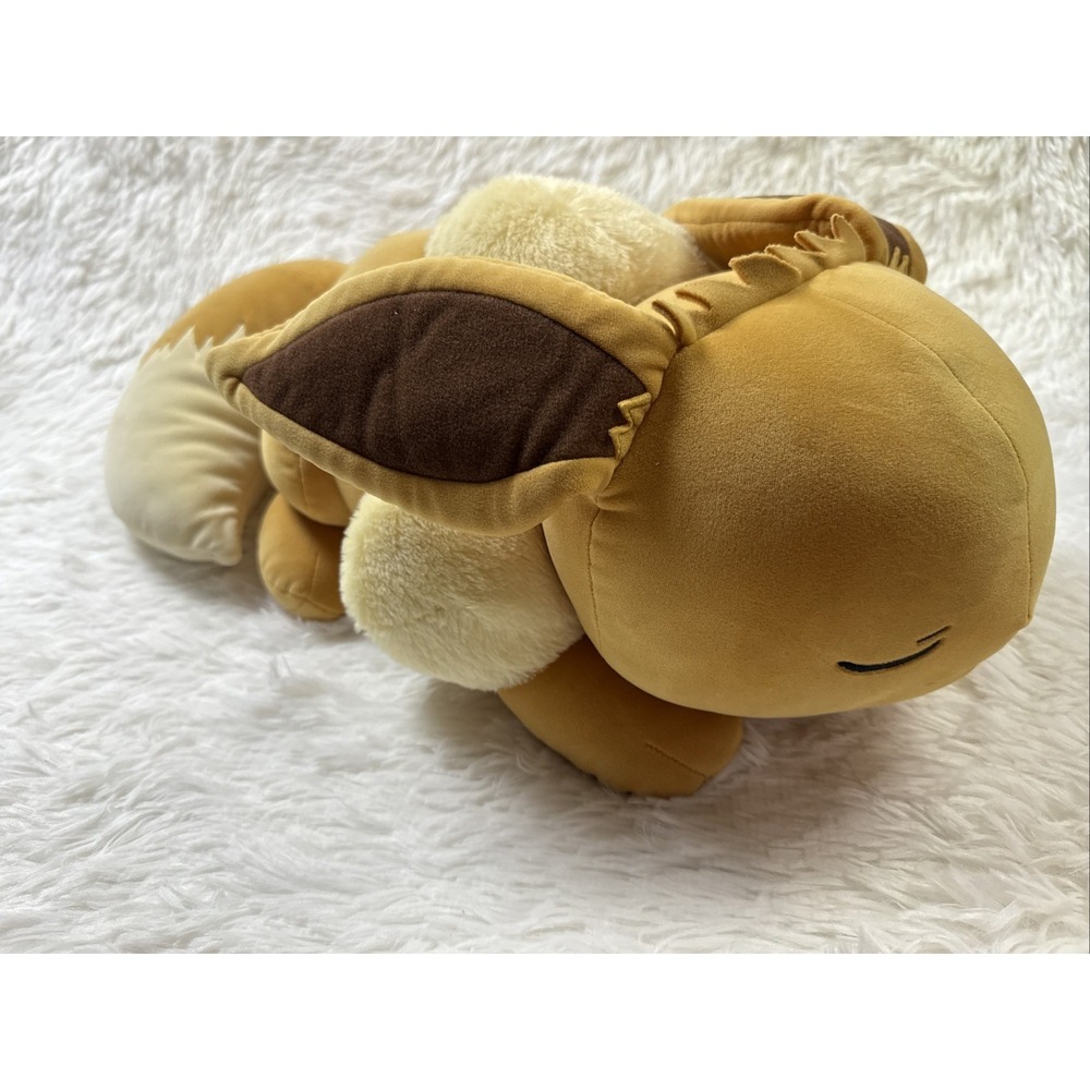 Pokemon Eevee Sleeping Plush 22" Large Official Jazwares Soft Stuffed Plushie